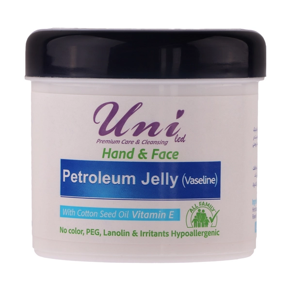 خرید وازلین کاسه ای خانواده یونی لد مدل حاوی ویتامینE و B5 و روغن پنبه دانه حجم 100گرمی