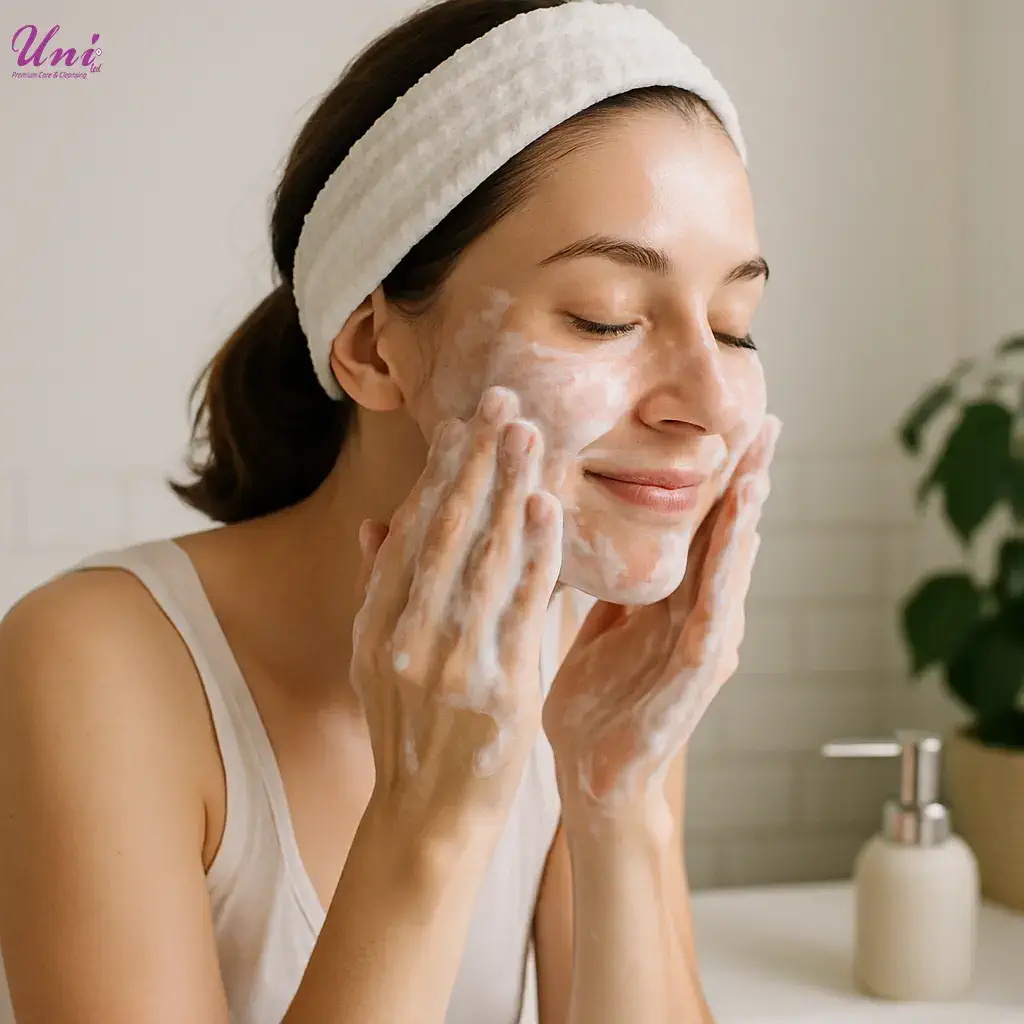 شستن صورت با فیس واش